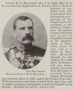 Brigadegeneral HA Macdonald af English Photographer