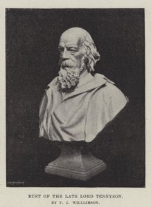Buste af afdøde Lord Tennyson, af F J Williamson af English Photographer