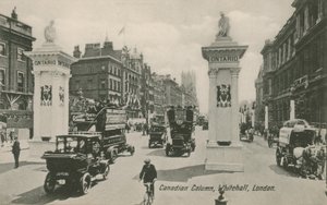 Den canadiske søjle, Whitehall, London af English Photographer