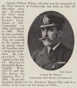 Kaptajn W Wilson, kommanderende Fleet Reserve i Portsmouth af English Photographer