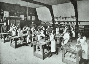 Tømrerklasse, 1896 af English Photographer