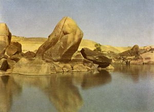 Grå stær, hvide vandfald ved Nilen, Egypten. af English Photographer