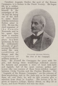 Ridder Augustus Sindici, Campagnas digter af English Photographer