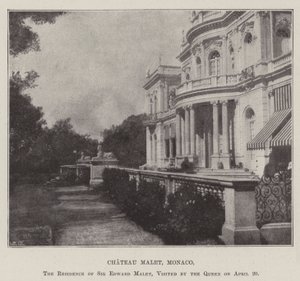 Chateau Malet, Monaco, Sir Edward Malets residens, besøgt af dronningen den 20. april af English Photographer