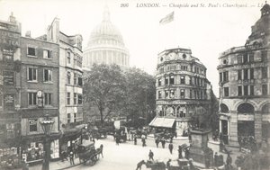 Cheapside og St Pauls kirkegård af English Photographer