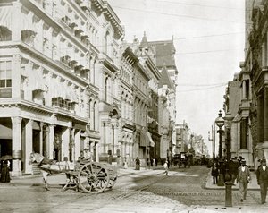 Chestnut Street, Philadelphia (s/h-billede) af English Photographer