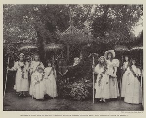 Børneblomsterfest i Royal Botanic Societys Gardens, Regents Park, Mrs Garfords Dream of Beauty af English Photographer
