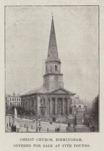 Christ Church, Birmingham, udbydes til salg for Five Pounds af English Photographer