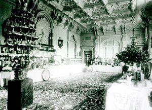 Juleborde i Durbar-rummet i Osborne House, 1900 af English Photographer