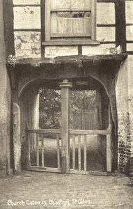 Church Gateway, Chalfont St Giles, Buckinghamshire (s/h-billede) af English Photographer