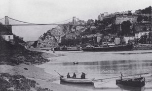 Clifton og Suspension Bridge (s/h foto) af English Photographer