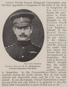 Oberst Neville F F Chamberlain, skabte Companion of the Bath af English Photographer