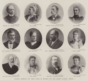 Colonial Premiers og deres hustruer i England til Queens Diamond Jubilee af English Photographer