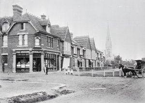 Hjørne af Chase Side og Chase Green Avenue, ca. 1890 sort/hvid foto) af English Photographer