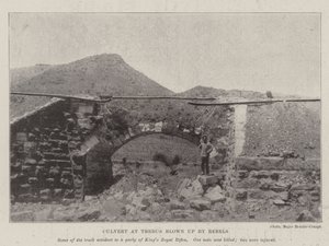 Kulvert ved Thebus sprængt i luften af oprørere af English Photographer