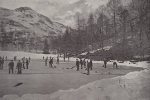 Curling ved Birnam af English Photographer