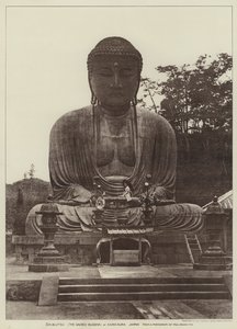Daibutsu, Den Hellige Buddha, i Kamakura, Japan (s/h-billede) af English Photographer