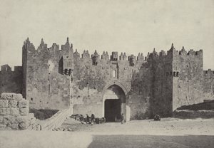 Damaskus-porten, der åbner mod Nazareth af English Photographer