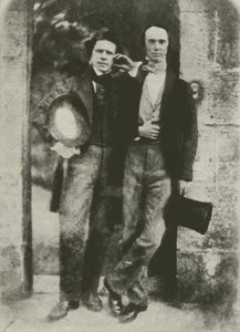 David Octavius Hill (til venstre) og WB Johnstone, direktør for Scotish National Gallery (s/h foto) af English Photographer