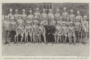 Afdeling af telegrafister fra den 24. Middlesex Rifle Volunteers på vej mod Kap af English Photographer