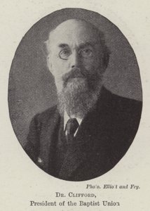Dr. Clifford, præsident for Baptist Union af English Photographer