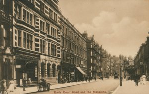 Earls Court Road og The Mansions, London af English Photographer