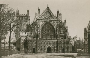 Exeter Cathedral, West Front af English Photographer