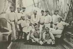 Det første engelske crickethold tog til Amerika, 7. september 1859 (s/h-foto) af English Photographer