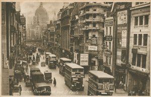 Fleet Street og St Pauls Cathedral, London af English Photographer