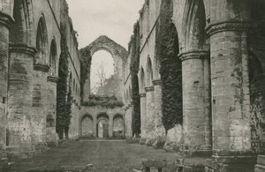 Fountains Abbey, Nave, Looking West af English Photographer