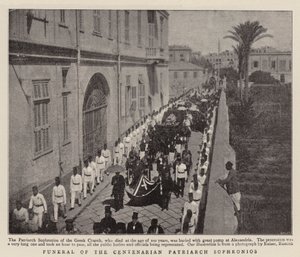 Begravelse af den hundredårige patriark Sophronios af English Photographer