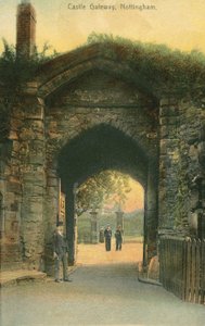 Gateway, Nottingham Castle (farvefoto) af English Photographer