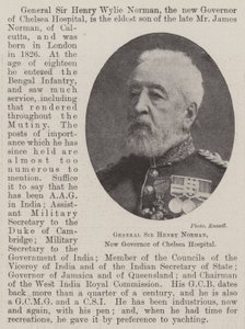 General Sir Henry Norman, ny guvernør for Chelsea Hospital af English Photographer