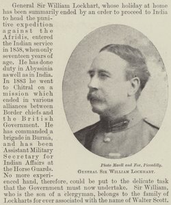 General Sir William Lockhart af English Photographer