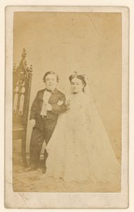 General Tom Thumb og hans kone af English Photographer