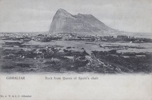 Gibraltar, Rock fra Queen of Spains stol (s/h foto) af English Photographer