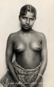 Pigen fra Rodiya-kasten i Sri Lanka (s/h-billede) af English Photographer