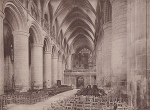 Gloucester: The Cathedral, Nave East (s/h foto) af English Photographer