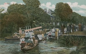 Goring - sejlads på floden. Postkort sendt i 1913. af English Photographer