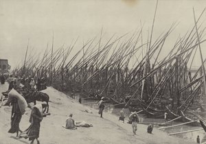 Kornbåde på Nilen, der viser, hvordan majs altid er blevet hentet ned fra Øvre Egypten af English Photographer