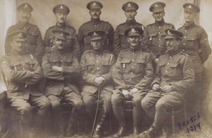 Gruppe af engelske soldater, 1. verdenskrig, Frankrig 1917 (s/h-billede) af English Photographer