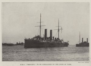 HMS Crescent, der skal ledes af hertugen af York af English Photographer