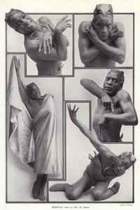 Habib Benglia, algerisk-født fransk danser og skuespiller i rollen som Satan i Un Soir de Folie på Folies Bergere, Paris af English Photographer