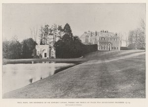 Hall Barn, Sir Edward Lawsons residens, hvor prinsen af Wales blev underholdt 13.-14. december af English Photographer