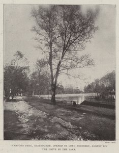 Hampden Park, Eastbourne, åbnet af Lord Rosebery, 12. august, Drive by the Lake af English Photographer