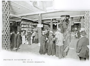 Harrods Provision Department, ca. 1901 af English Photographer