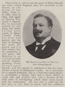 Hans Majestæt Kongen af Portugal, besøger nu England af English Photographer