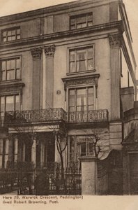Hjemsted for digteren Robert Browning af English Photographer