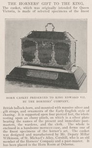 Hornkiste overrakt til kong Edward VII af Horners Company af English Photographer