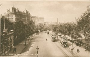 Hotel Cecil og Embankment, London af English Photographer